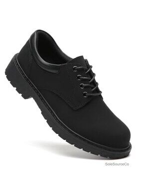 Women's Oxford Shoes Faux Leather Non-Slip Brogue Lace-Up Work